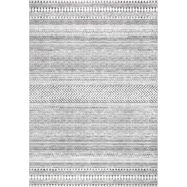 Black Tribal Geometric Washable Area Rug, 6x9 Kirklands Home