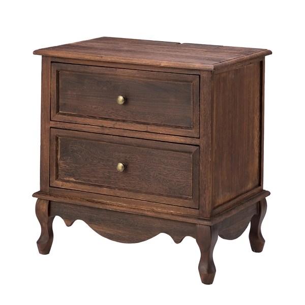 Brown Wood Traditional 2Drawer Nightstand Kirklands Home