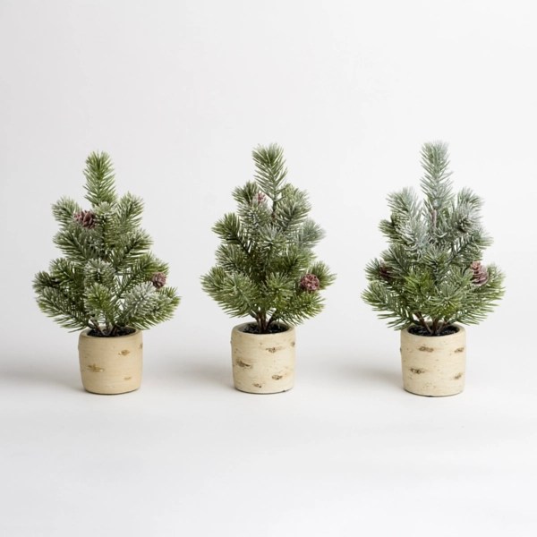 Potted Frosted Pine Christmas Trees, Set of 3 Kirklands Home
