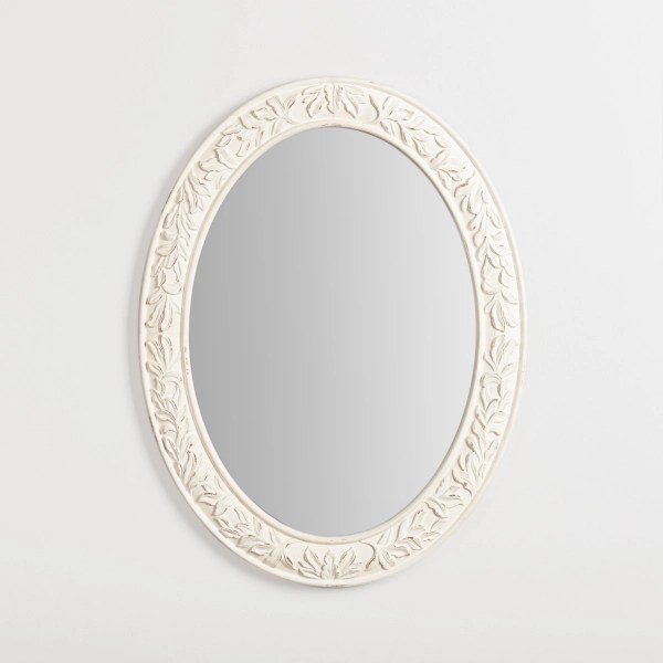 Mckenna Cream Ornate Oval Wall Mirror Kirklands Home