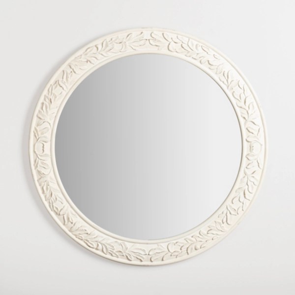 McKenna Cream Ornate Round Wall Mirror Kirklands Home
