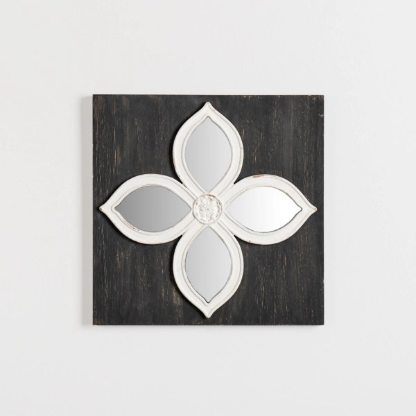 Black & White Floral Mirrored Wall Plaque Kirklands Home