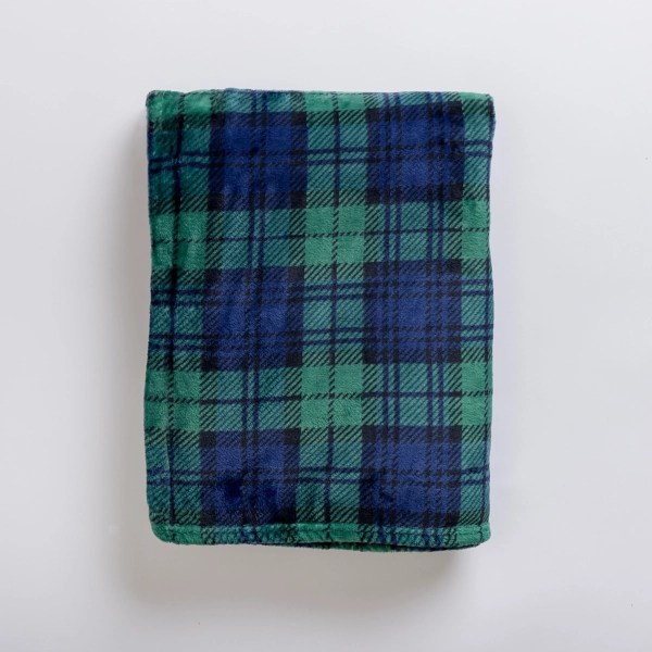 Green & Blue Watch Plaid Oversized Throw Kirklands Home