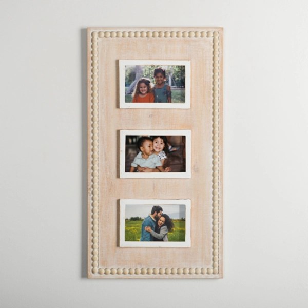 Natural Beaded 3Photo Collage Frame Kirklands Home