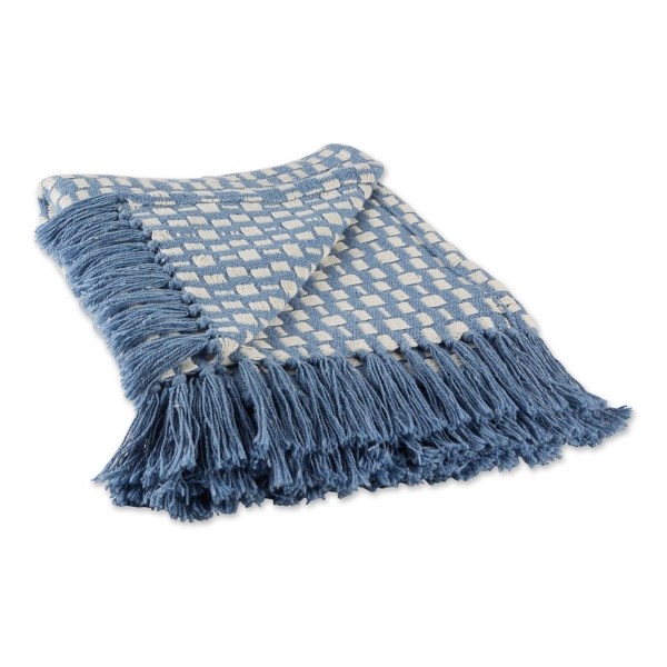 Blue Stonewash Urban Check Throw Kirklands Home