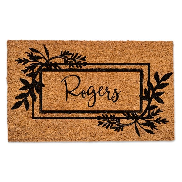 Personalized Botanical Border Doormat Kirklands Home