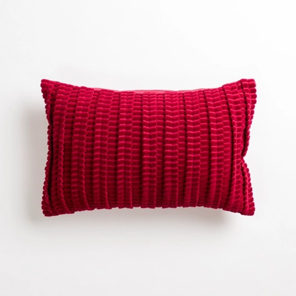 Burgundy Jules Velvet Cord Lumbar Pillow Kirklands Home