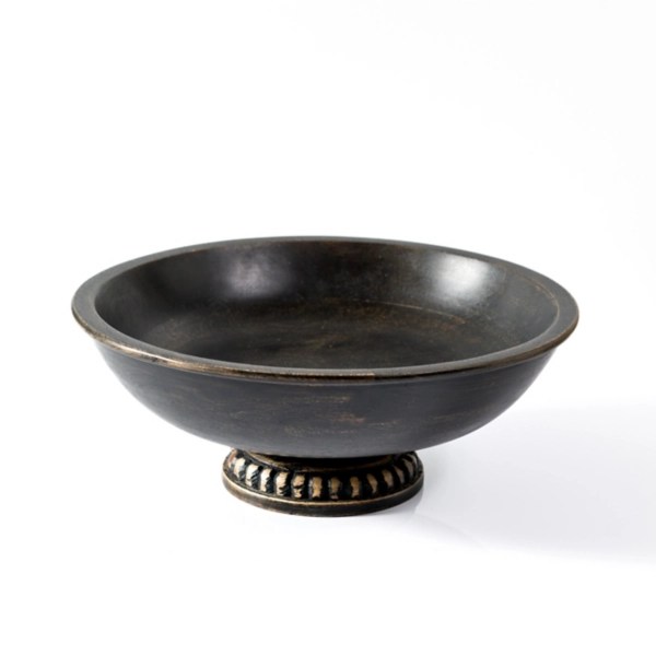 Black Distressed Mango Wood Pedestal Bowl Kirklands Home