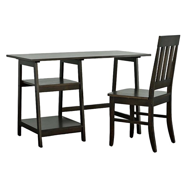 Brown Wood 2pc. Desk and Chair Set Kirklands Home