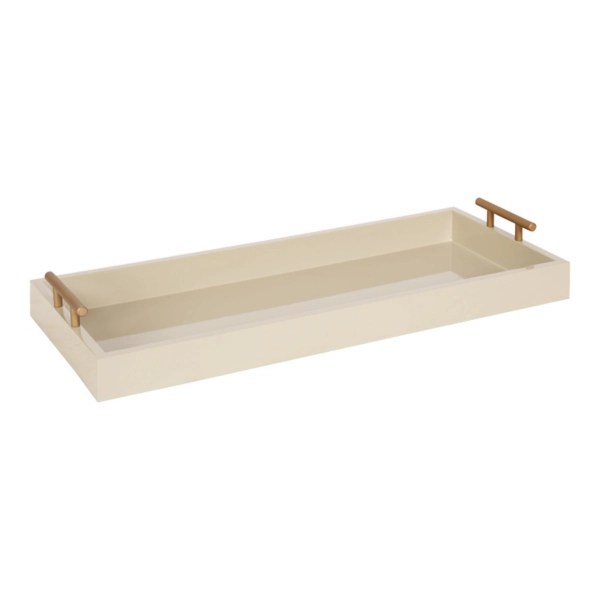Evelyn Cream Narrow Decorative Tray Kirklands Home
