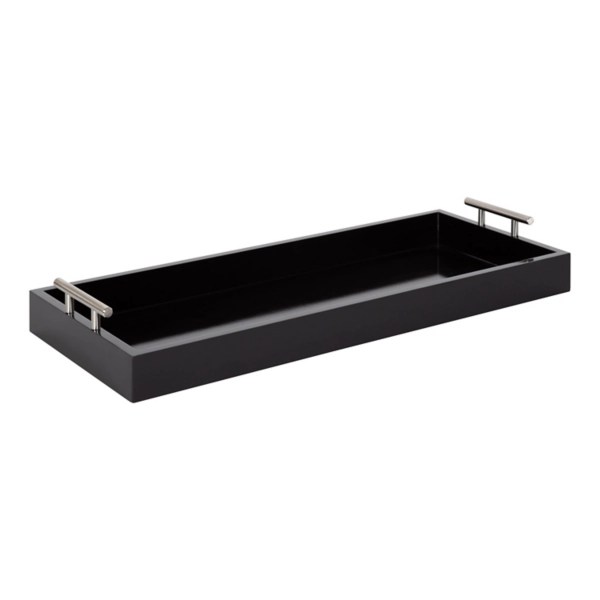 Evelyn Black Narrow Decorative Tray Kirklands Home