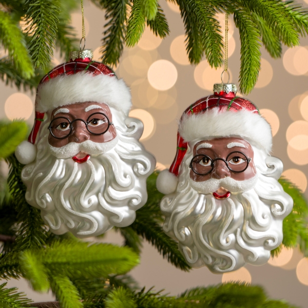 Merry Santa Face Ornaments, Set of 2 Kirklands Home