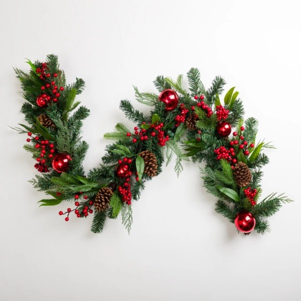 Red Berry Ornament Christmas Garland Kirklands Home