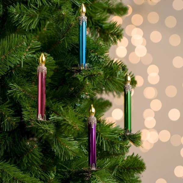Candlestick Clip Christmas Ornaments, Set of 4 Kirklands Home