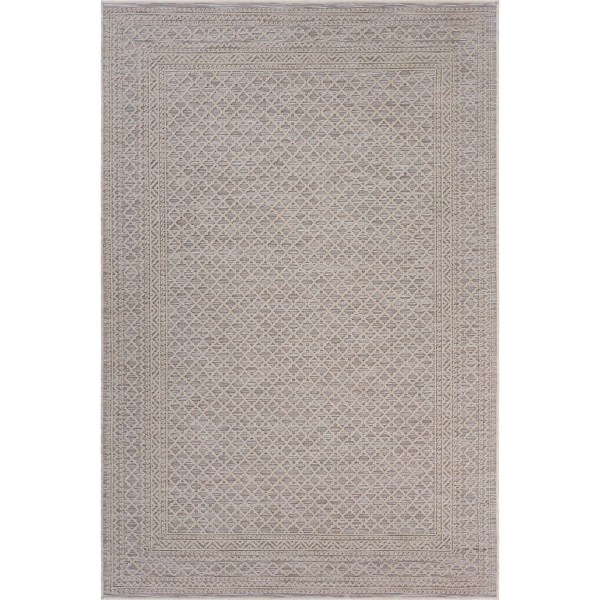 Neutral Bordered Lattice Outdoor Area Rug, 5x7 Kirklands Home