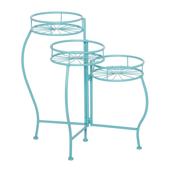 Turquoise Metal Starburst 3Tier Plant Stand Kirklands Home