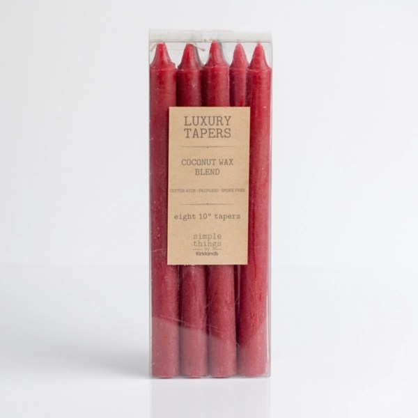 Rustic Red Taper Candles, Set of 8 Kirklands Home