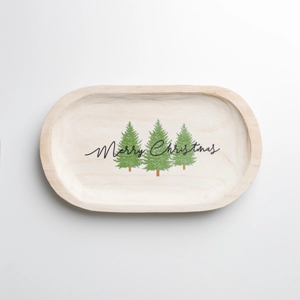 Wooden Merry Christmas Decorative Tray Kirklands Home