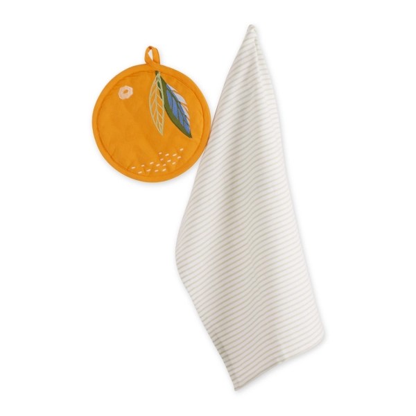 Orange 2pc. Kitchen Towel and Pot Holder Set Kirklands Home