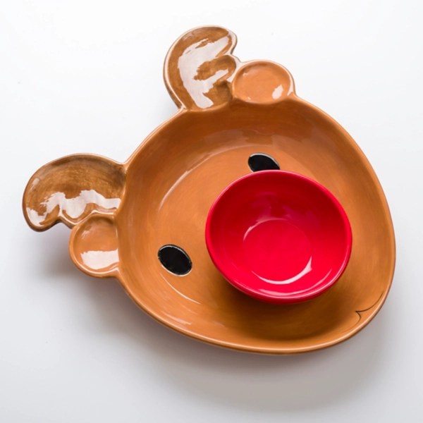 Rudolph Ceramic Chip & Dip Serving Tray Kirklands Home