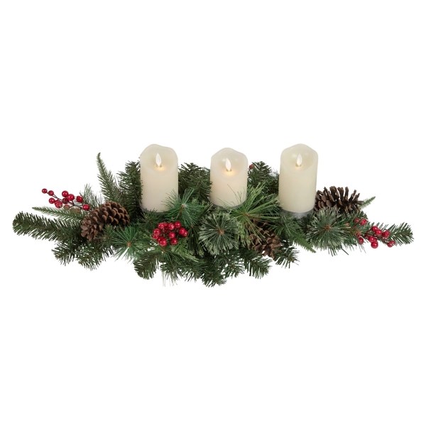 Pine and Berry Pillar Candle Centerpiece Kirklands Home