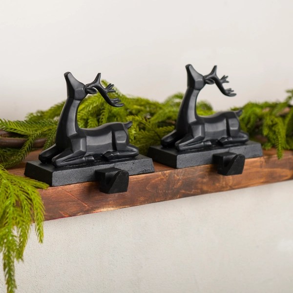 Black Reindeer Stocking Holders, Set of 2 Kirklands Home