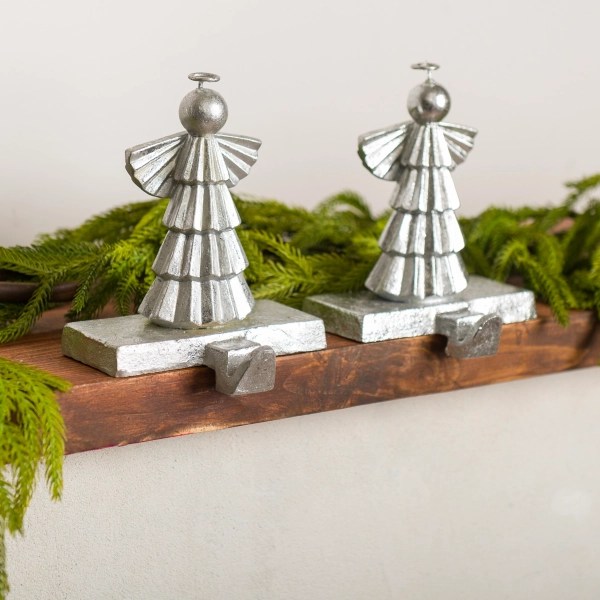 Silver Angel Stocking Holders, Set of 2 Kirklands Home