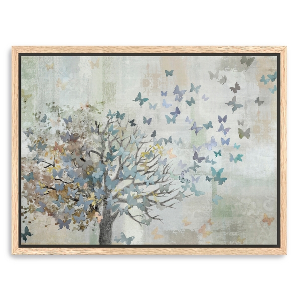 Blue Butterfly Tree Framed Canvas Art Print Kirklands Home