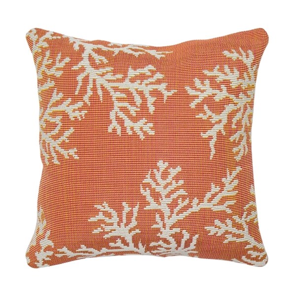 Orange Coral Woven Outdoor Throw Pillow Kirklands Home