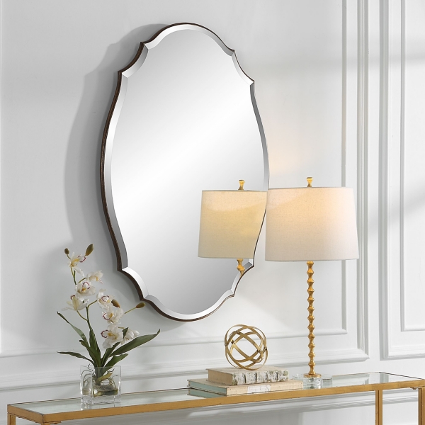 Antique Bronze Curved Wall Mirror Kirklands Home