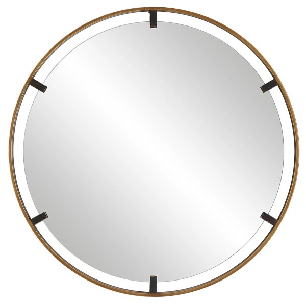 Gold Suspended Round Wall Mirror Kirklands Home