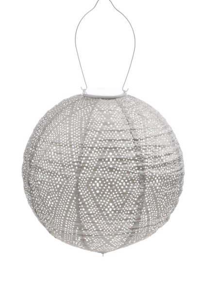 LED Round Light Taupe Outdoor Hanging Lantern Kirklands Home