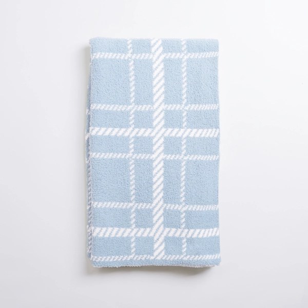 Blue Plaid Cloud Throw Kirklands Home