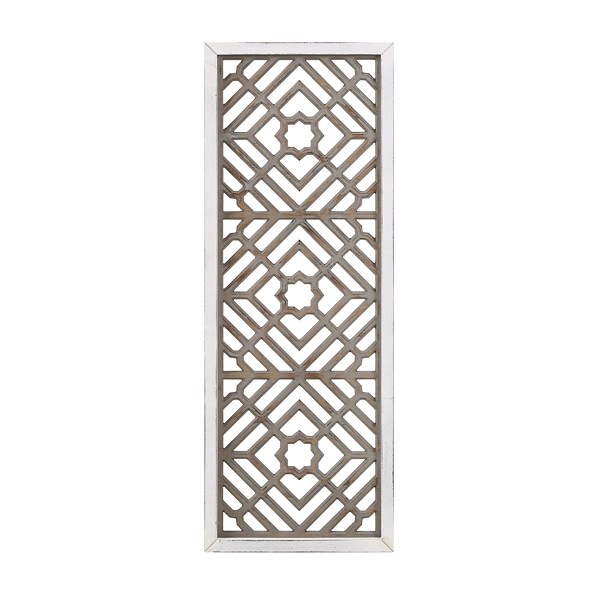 Gray Washed Wood & White Frame Cut Out Wall Plaque Kirklands Home