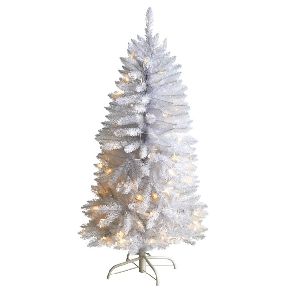 4 ft. Prelit Slim White Christmas Tree Kirklands Home