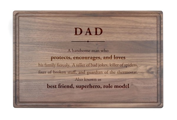 Personalized Dad Definition Walnut Cutting Board Kirklands Home