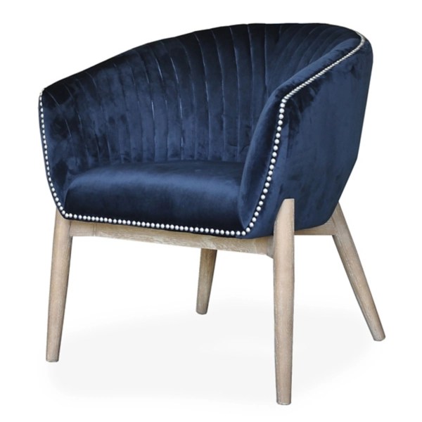 Nadia Navy Velvet Club Chair Kirklands Home