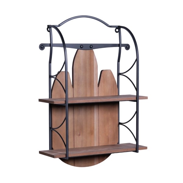 Wood and Metal Farmhouse Sled Wall Shelf Kirklands Home