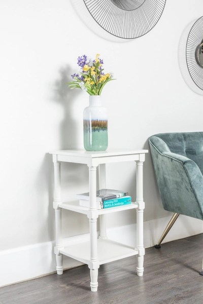 White Square 2Shelf Side Table Kirklands Home