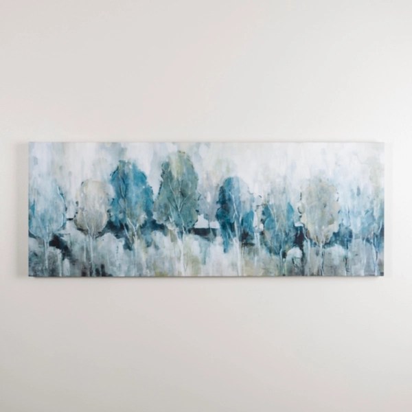 Blue Abstract Forest Canvas Art Print Kirklands Home