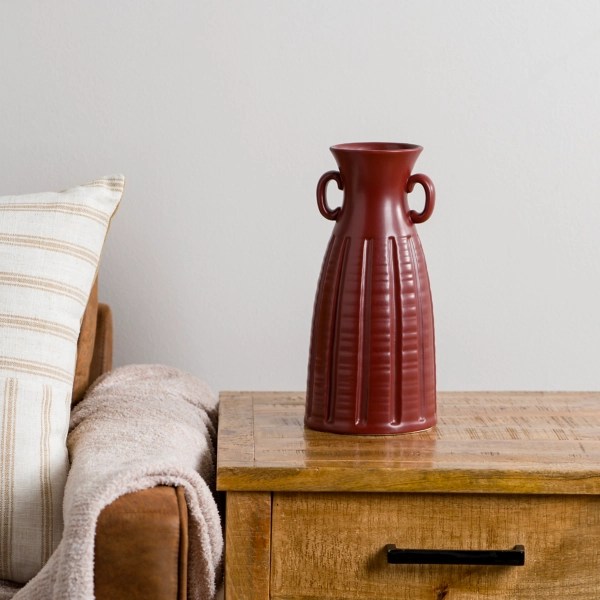Rust Textured Ceramic Vase Kirklands Home