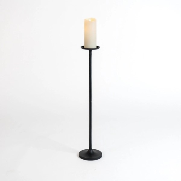 Black Metal Tapered Floor Candle Holder, 28 in. Kirklands Home