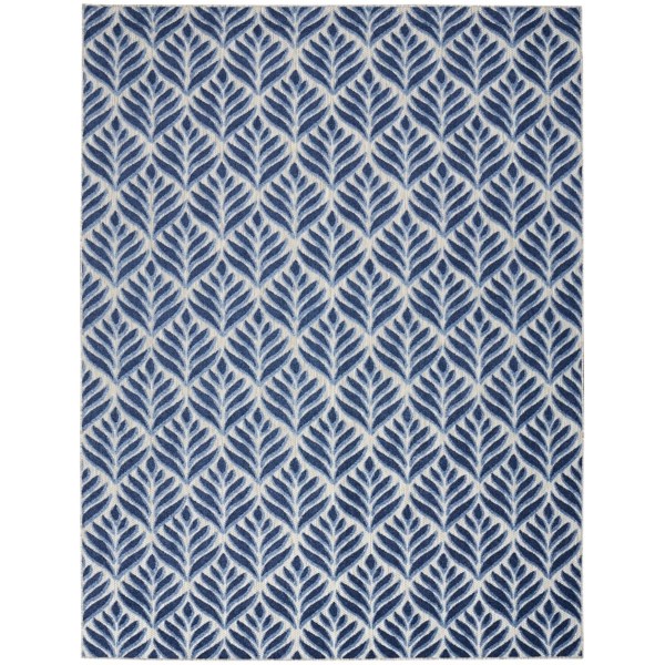 Aloha Blue Botanical Indoor/Outdoor Rug, 7x10 Kirklands Home