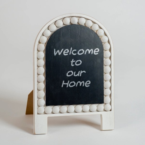 White Beaded Easel Chalkboard Kirklands Home