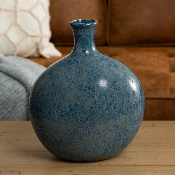 Antique Blue Ceramic Vase, 14 in. Kirklands Home