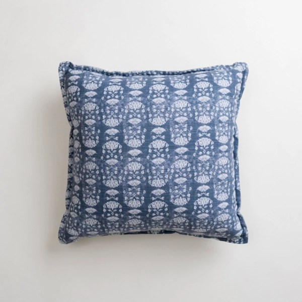 Navy Lotus Reversible Pillow Kirklands Home