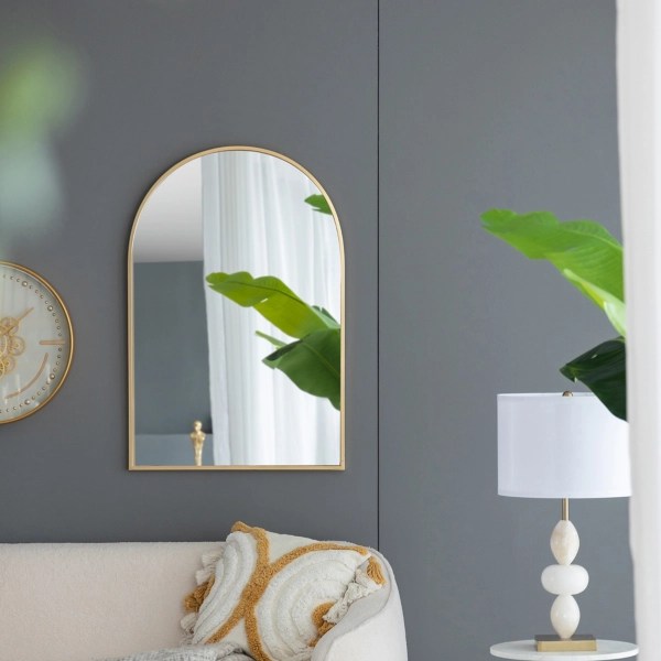 Golden Long Arched Wall Mirror Kirklands Home