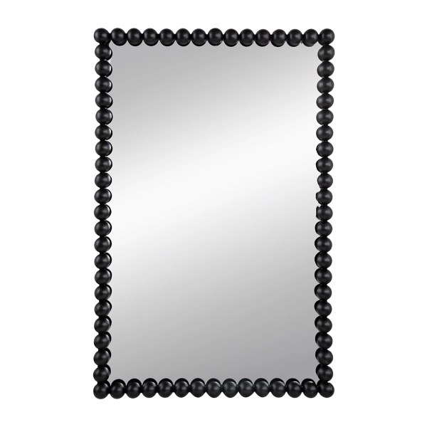 Black Metal Rectangle Beaded Wall Mirror Kirklands Home