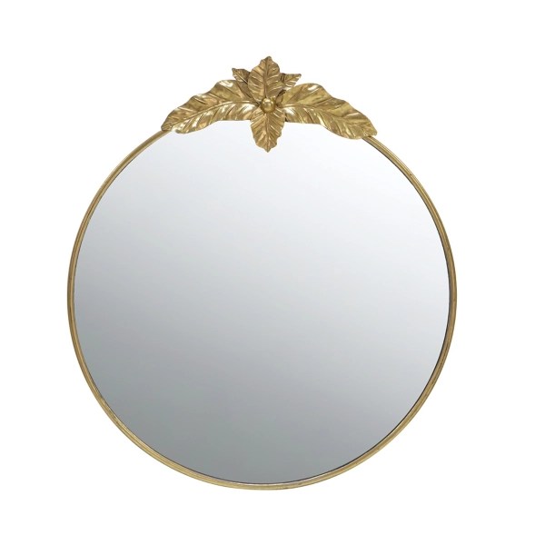Round Gold Leaf Top Mirror Kirklands Home