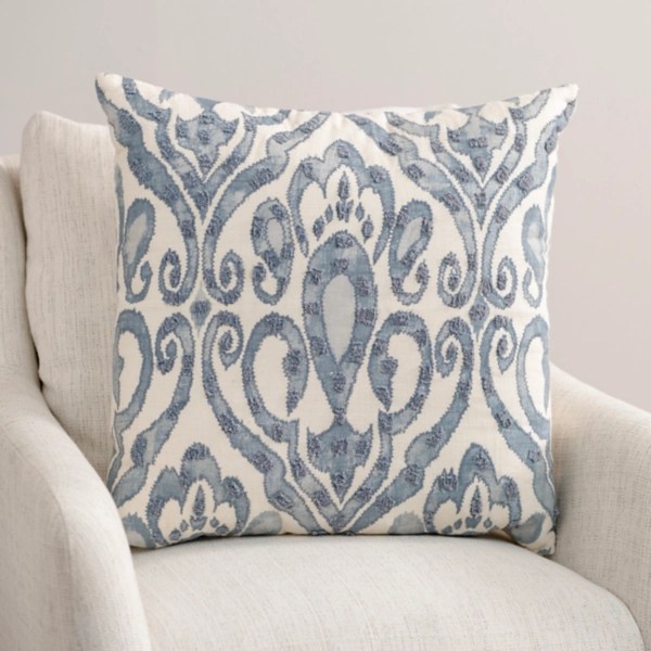 Kirklands Blue Washed Ikat Pillow, 22 in. Hamilton Place